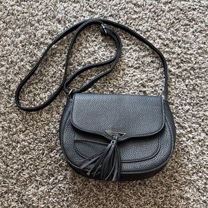 Black Leather Shoulder Bag